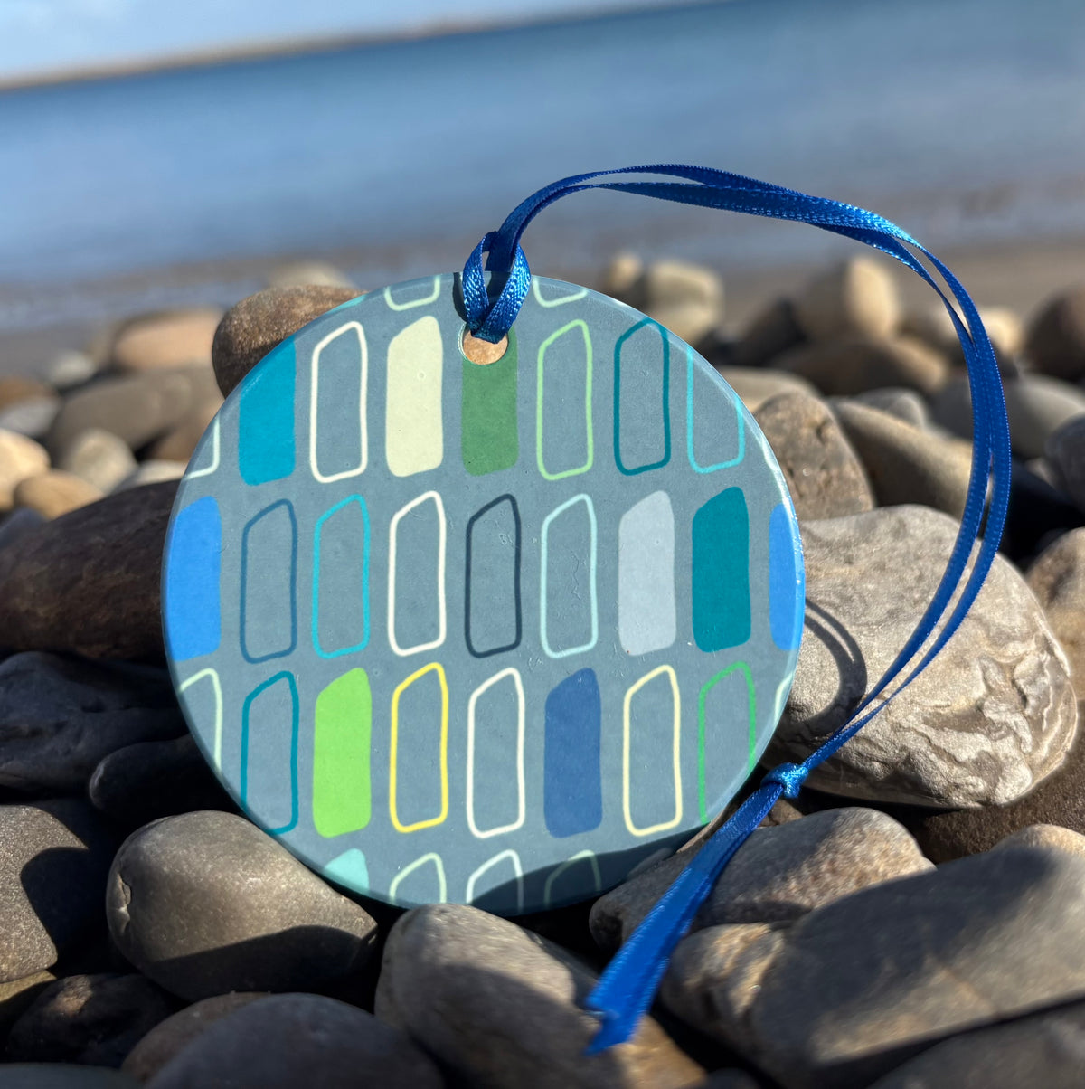 Ceramic Standing Stones Hanging Ornament