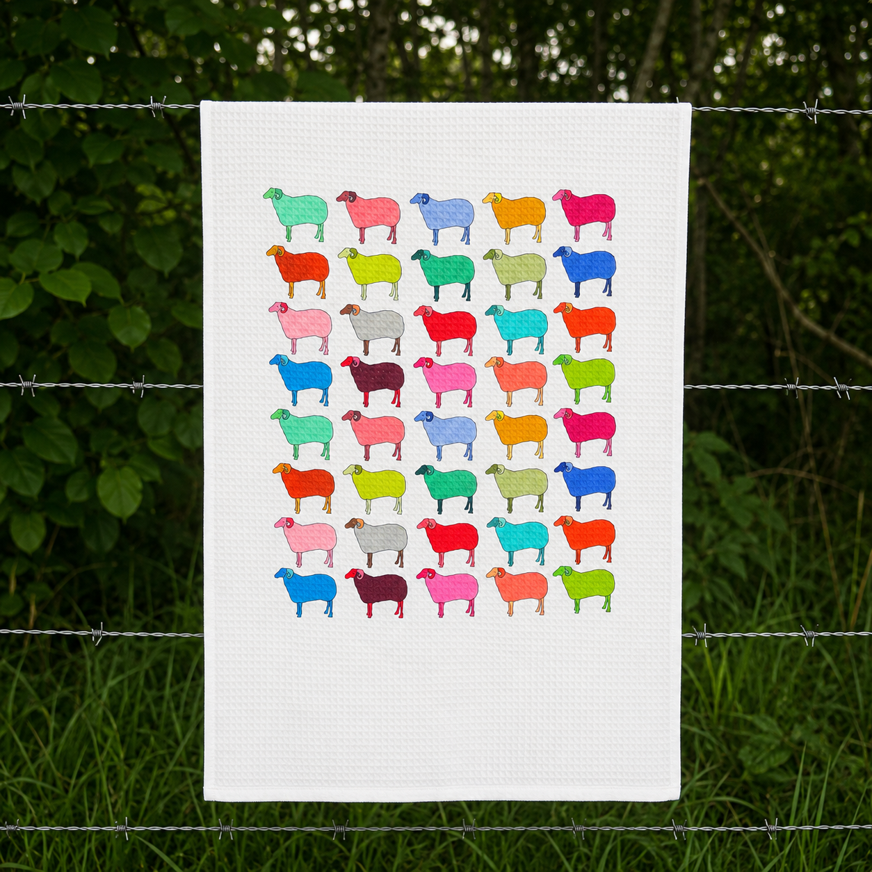 Sheep Weaved Tea Towel