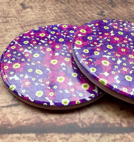 Primula Scotica ceramic coaster