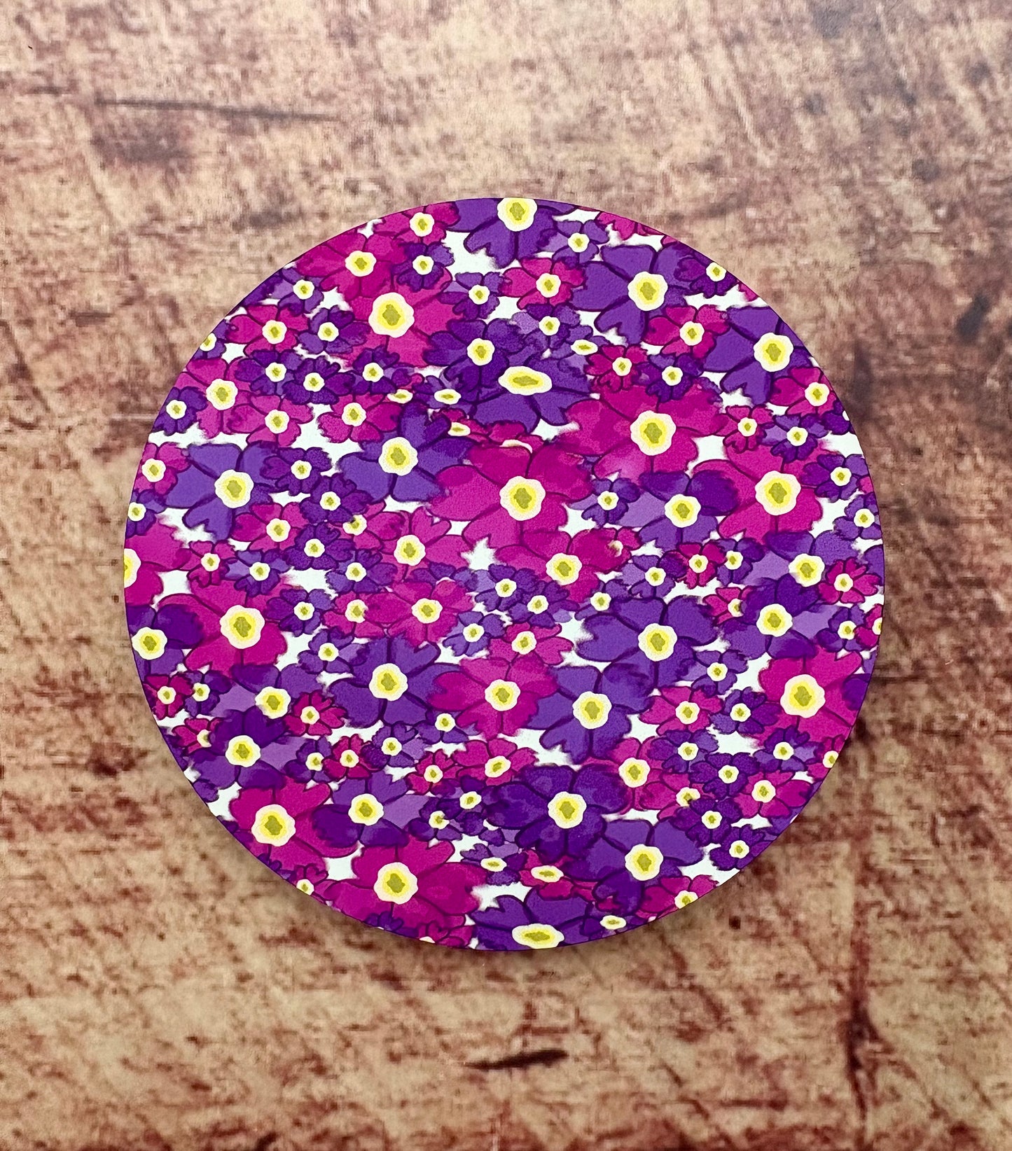 Primula Scotica Round Coaster